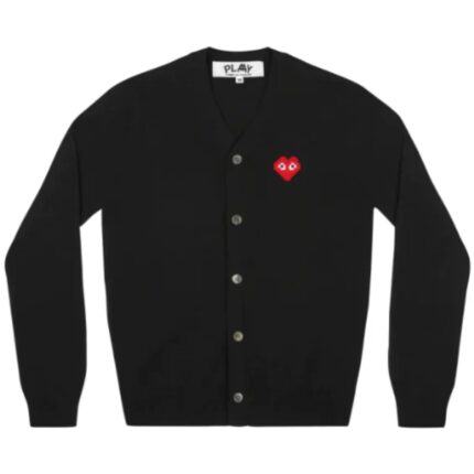 CDG PLAY Women’s Black Heart Cardigan Black