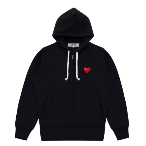 CDG Play Comme des Garcons Black Zipper Hoodie