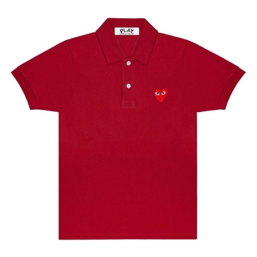 CDG Play Polo Red Emblem – Burgundy CDG Play Polo Red Emblem – Burgundy