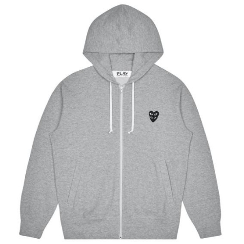 CDG Play Zip Hoodie with Black Family Heart CDG Play Zip Hoodie with Black Family Heart
