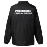 Comme Des Garcons CDG Printed Nylon Coach Jacket Black