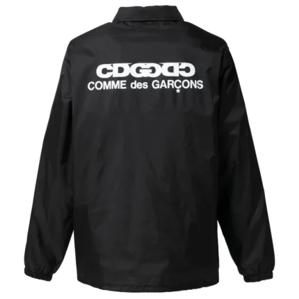 Comme Des Garcons CDG Printed Nylon Coach Jacket Black