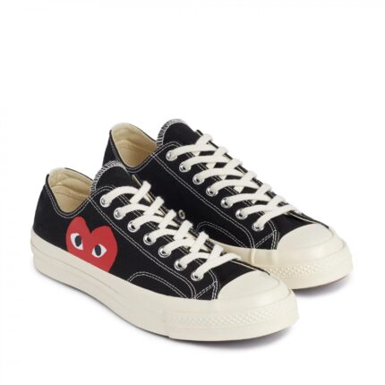 Comme Des Garcons Play Converse Low Black​