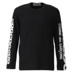 Comme Des Garcons Sleeve Logo Black Long Sleeve Shirt