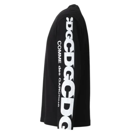 Comme Des Garcons Sleeve Logo Black Long Sleeve Shirt