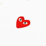 Comme des Garcons PLAY Play Red Emblem White Polo T-Shirt
