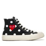 Converse Red Heart Polka Dot Sneakers 70 High Black