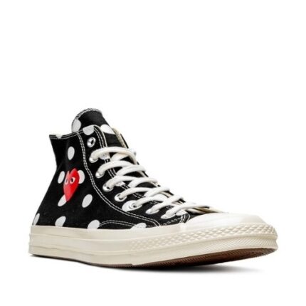 Converse Red Heart Polka Dot Sneakers 70 High Black